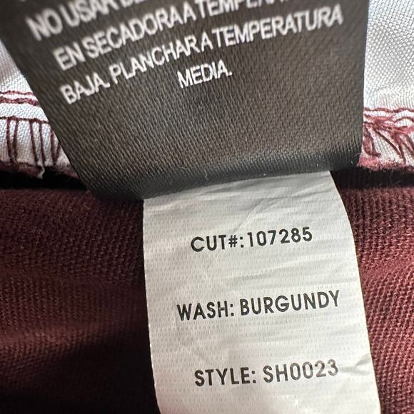 Truth + Theory Short SZ XL Burgundy Drawstring Elastic Waist Stretch Side Pocket - Picture 5 of 7